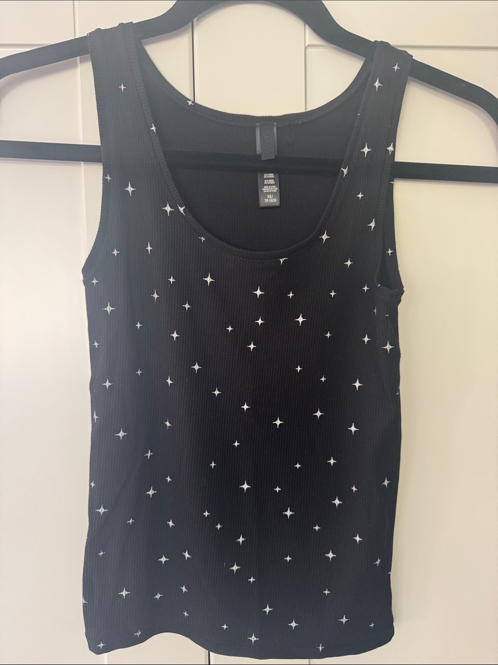 SKIMS Black Star Print Ribbed Tank Top - Brand Unspecified